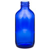 4 oz Cobalt Blue Glass Boston Round Bottles *Value Pack* - 4998B37VAL
