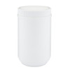 25 oz White HDPE Plastic Straight Sided Widemouth Jars (with cap) - 348148-K
