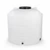 1000 gallon plastic vertical liquid storage tank in faint gr