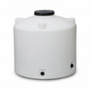 1000 gallon plastic vertical liquid storage tank in faint gr