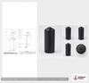 Dimensional spec drawing for Norwesco 100 Gallon Vertical Water Tank (23" L x 23" W x 63" H)
