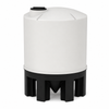 3000 gallon cone bottom tank and poly stand in black