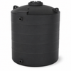 6400 gallon plastic vertical water storage tank in black