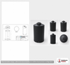 Dimensional spec drawing for Norwesco 200 Gallon Vertical Water Tank (30" L x 30" W x 72" H)
