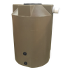 LOCKED - 100 Gallon Plastic Vertical Rainwater Harvesting Tank in Mocha