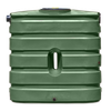 LOCKED - 130 Gallon Plastic Vertical Rainwater Harvesting Tank with Slimline Design in Forest Green
