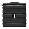 LOCKED - 130 Gallon Plastic Vertical Water Storage Tank with Slimline Design in Black