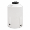 205 gallon plastic vertical water storage tank in dark brown