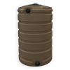 LOCKED - 205 Gallon Plastic Vertical Water Storage Tank in Dark Brown