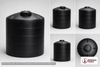 200 Gallon Plastic Water Storage Tank - Black (35" x 59")