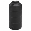 250 gallon plastic vertical water storage tank in black