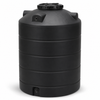 3000 gallon plastic vertical water storage tank in black
