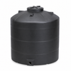 3200 gallon plastic vertical water storage tank in black