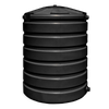 LOCKED - 420 Gallon Plastic Vertical Liquid Storage Tank in Black