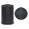 5000 gallon plastic vertical water storage tank in whit drawing true