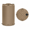 5000 gallon plastic vertical water storage tank in whit drawing true