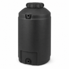 55 gallon plastic vertical water storage tank in black