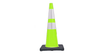 Cortina 28" Lime Cone with (1) 6" and (1) 4" reflective collars