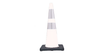 DW Series Cones - 28" Cones - 28" White Cone with (1) 6" and (1) 4"  reflective collars