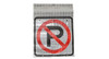 Cone Bar Signs - 18" x 18" Superbright - No Parking Symbol (White)