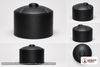 300 Gallon Plastic Water Storage Tank - Black (46" x 50")