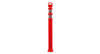 Cortina Red Post with (2) 4" Hi-Intensity Prismatic reflective collars & Base w/Clamp