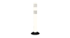 Cortina Black Post (2) 3" White HIP Collars w/black base & pin