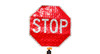 Cortina Quick Deploy Stop Sign: (2) 18" Nonreflective Stop Signs, (1) White Delineator Post, (1) 15 lb.