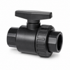 2" Single Union Ball Valve - black, polypropylene