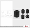 Dimensional spec drawing for Norwesco 500 Gallon Vertical Water Tank