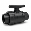 3/4" Single Union Ball Valve - black, polypropylene