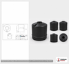 Dimensional spec drawing for Norwesco 305 Gallon Vertical Water Tank