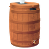 LOCKED - 50 Gallon Rain Wizard Rain Barrel in Terra Cotta