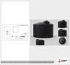5000 Gallon Plastic Water Storage Tank - Black (119" x 112")