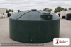 6600 Gallon Plastic Water Storage Tank. Polyethylene; Green; dimensions 101.0in H x 144.0in W x 144.0in L; 998.0 lb empty; 1.1 specific gravity rating. Manufacturer part number N-44119. Sold by OneSource Plastics (https://www.onesourceplastics.com).