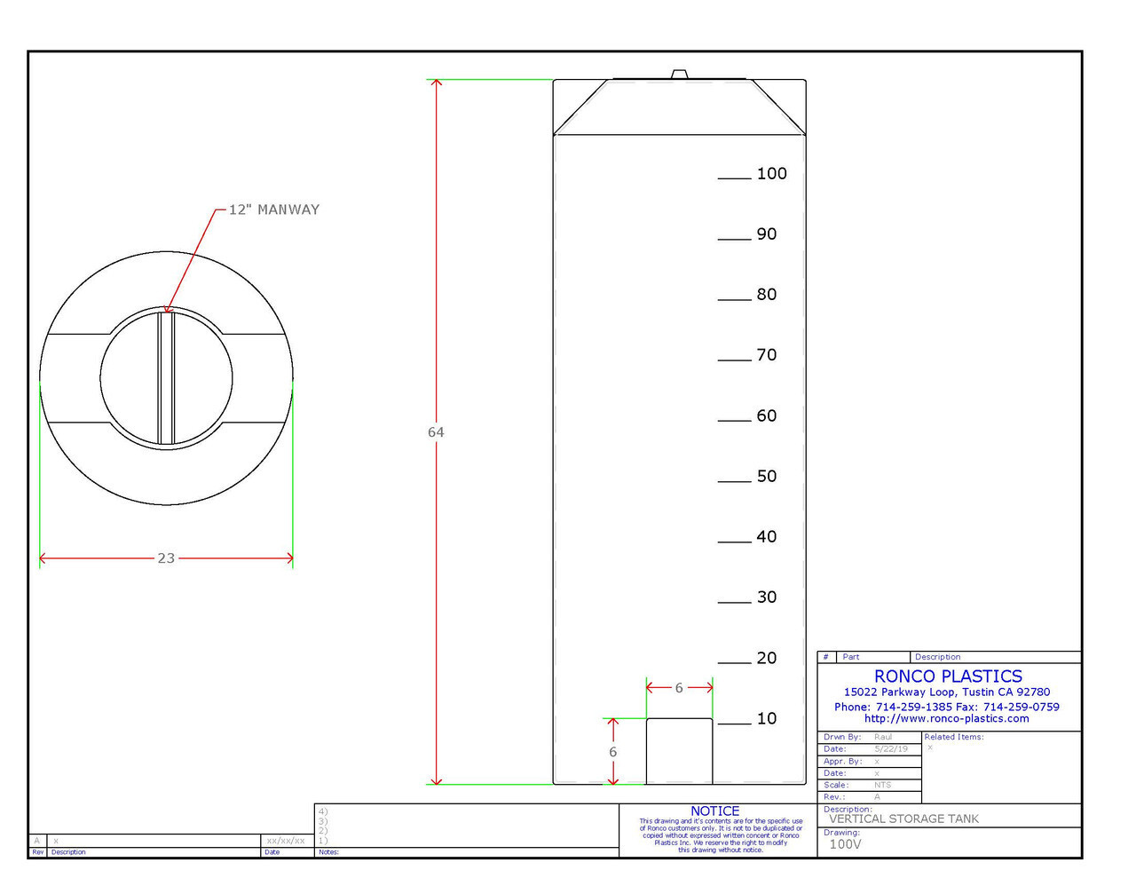 Ronco Vertical Storage Tanks