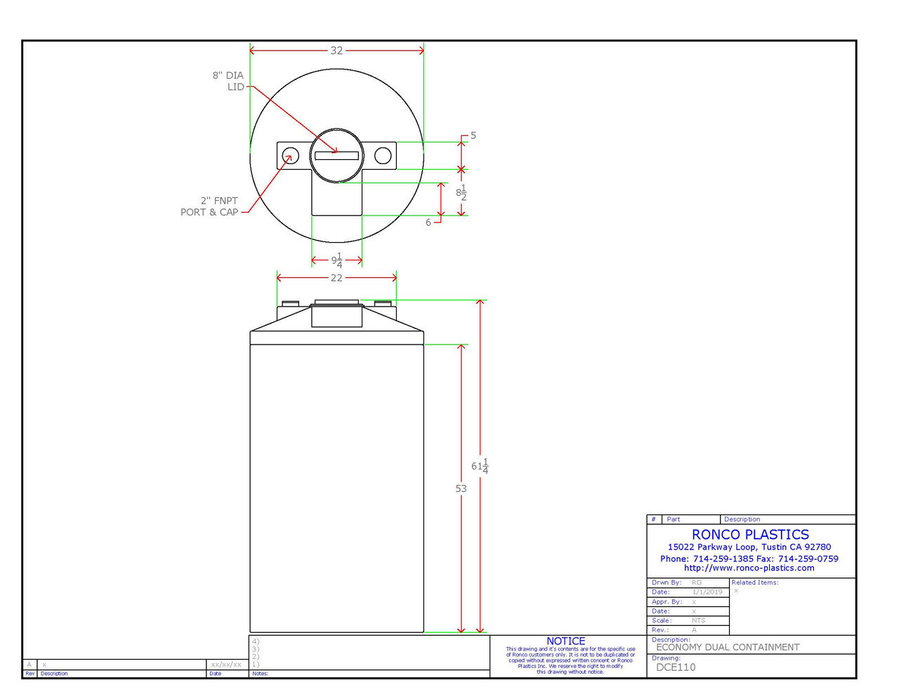 Ronco Double Wall Tanks
