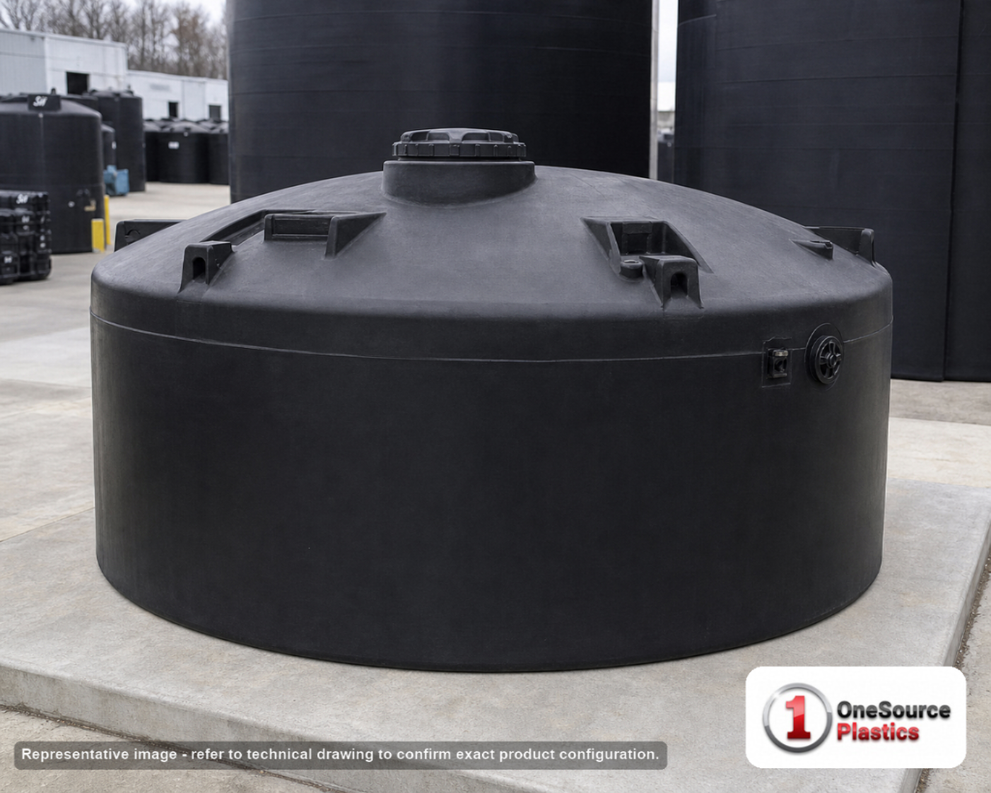 Snyder 4500 Gallon ASTM XLPE Black Heavy Duty - 7000400N48