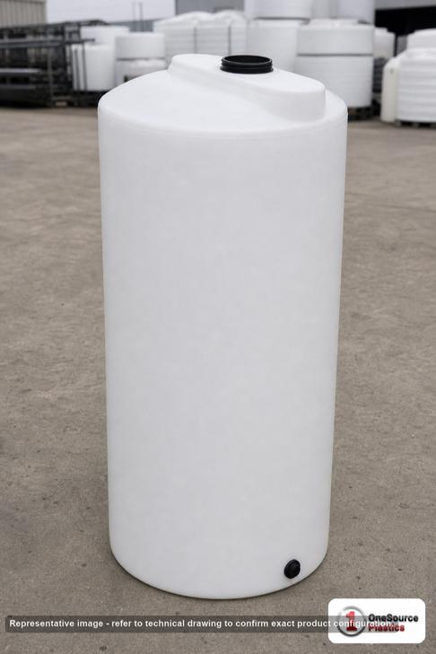 50 Gallon Vertical Liquid Storage Tank. . Manufacturer part number N-41865. Sold by OneSource Plastics (https://www.onesourceplastics.com).