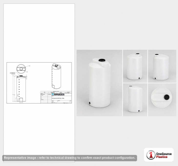 50 Gallon Vertical Liquid Storage Tank