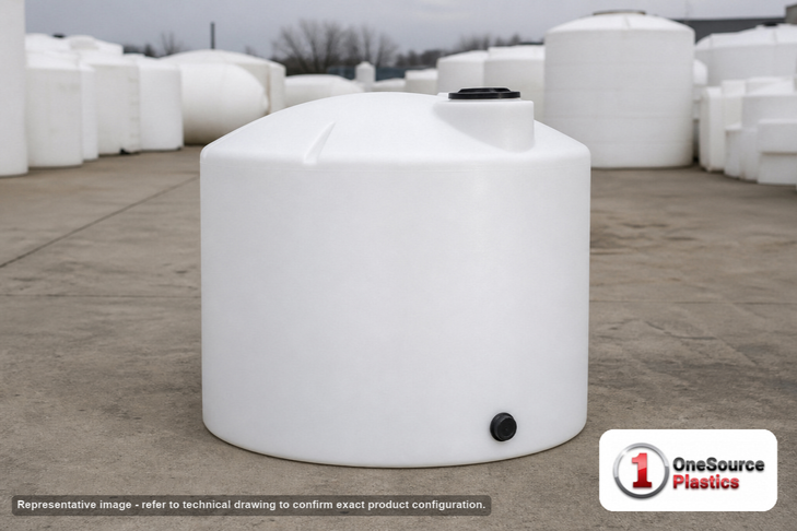75 Gallon Vertical Liquid Storage Tank - Natural White. . Manufacturer part number N-45867. Sold by OneSource Plastics (https://www.onesourceplastics.com).