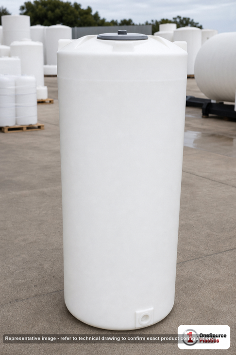 140 Gallon Vertical Liquid Storage Tank. Manufacturer part number N-45870.