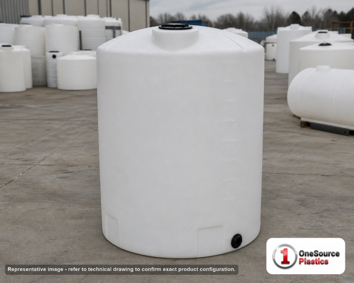 150 Gallon Vertical Liquid Storage Tank - Natural White (30" x 56") #41859. Manufacturer part number N-41859.