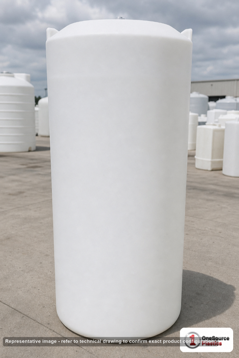 265 Gallon Vertical Liquid Storage Tank. . Manufacturer part number N-45875. Sold by OneSource Plastics (https://www.onesourceplastics.com).