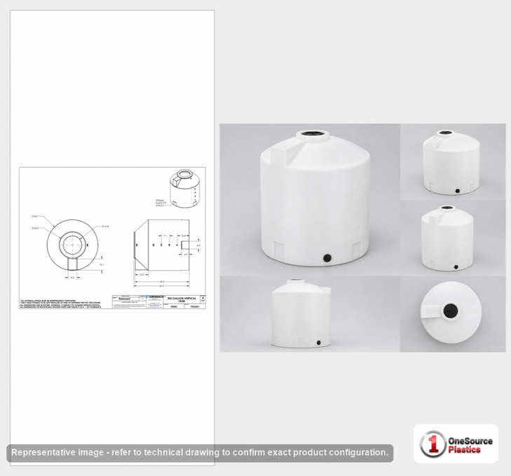 305 Gallon Vertical Liquid Storage Tank