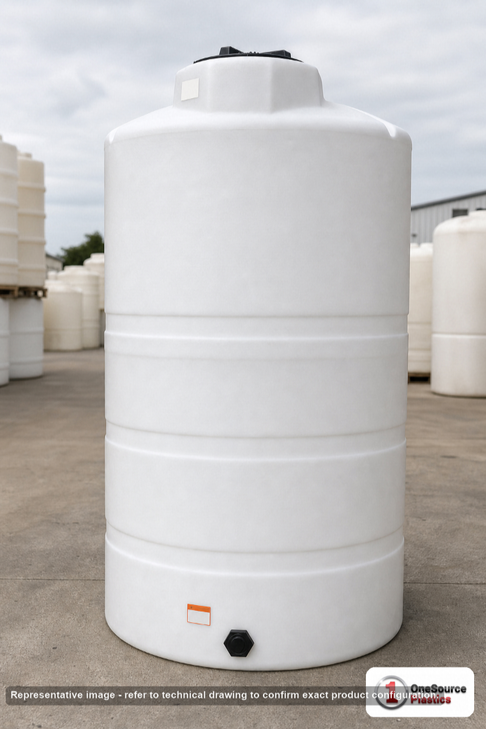750 Gallon Vertical Liquid Storage Tank - Natural White (48" x 103"). Manufacturer part number N-40606.