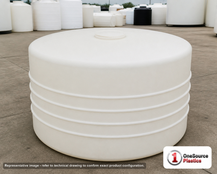 1100 Gallon Vertical Liquid Storage Tank - Natural White (87" x 53") #40070. Manufacturer part number N-40070.