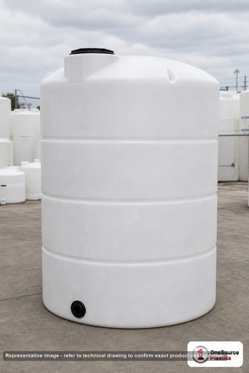 1500 Gallon Vertical Liquid Storage Tank - Natural White (64" x 116") #40144. . Manufacturer part number N-40144. Sold by OneSource Plastics (https://www.onesourceplastics.com).