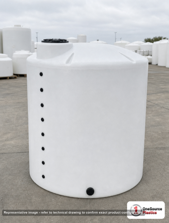 1550 Gallon Vertical Liquid Storage Tank - Natural White (87" x 67") #40235. Manufacturer part number N-40235.