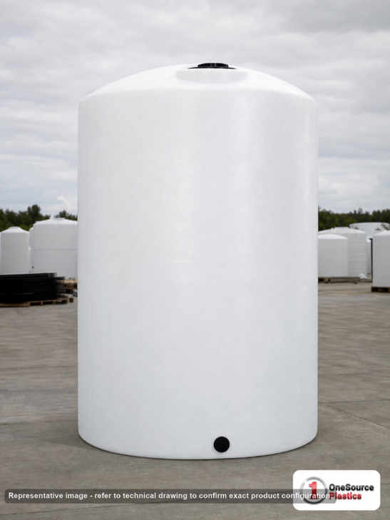 2500 Gallon Vertical Liquid Storage Tank - Natural White. Manufacturer part number N-42950.